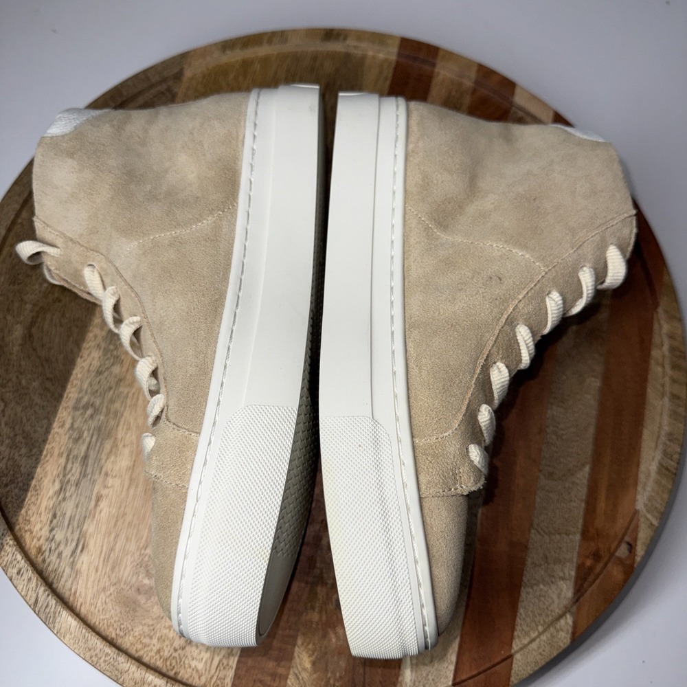 Soludos Women's Size 9.5 Shoes Ibiza Suede High Top Sneaker 1000854-270 Sand New - Picture 7 of 11